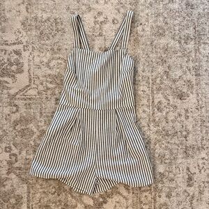 Striped Black and white romper